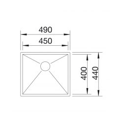 Zlewozmywak Blanco ZEROX 450-U Z KOR. INFINO 521 587